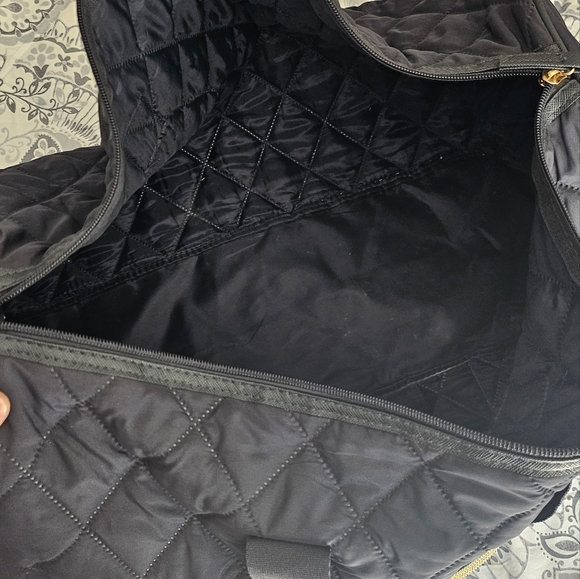 DSW Navy Blue Quilted Weekender duffel bag - Picture 5 of 6